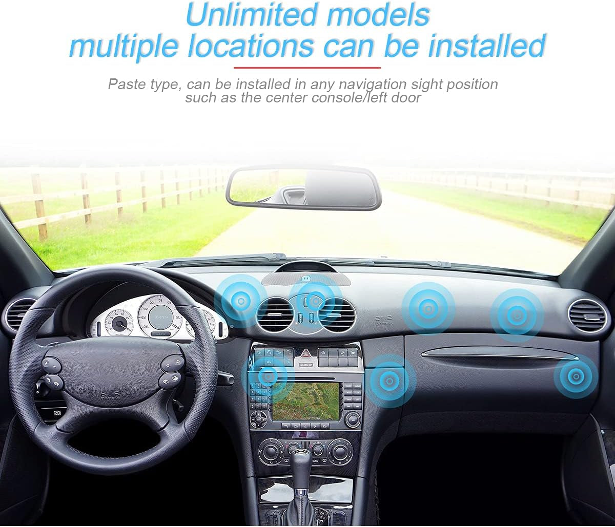 Magnetic Phone Mount for Car, Flat Phone Magenet Universal for Cars, Upgraded Phone Holder for Car Dashboard, Wall, Compatible with Cell Phone, Mini Tablets, and More (Black)