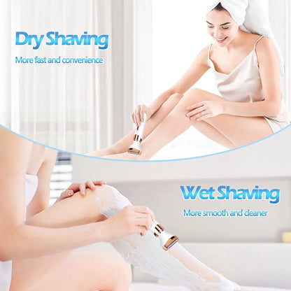 4 in 1 Electric Razors for Women, Shaver for Women, Trimmer for Women, Lady Electric Bikini Shaver for Women Pubic Hair,Portable Rechargeable Women Face Shavers for Face, Underarm and Legs
