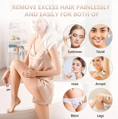 4 in 1 Electric Razors for Women, Shaver for Women, Trimmer for Women, Lady Electric Bikini Shaver for Women Pubic Hair,Portable Rechargeable Women Face Shavers for Face, Underarm and Legs